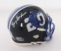 Barry Sanders Signed Barry Sanders x Lions Speed Mini Helmet (Schwartz) at PristineAuction.com