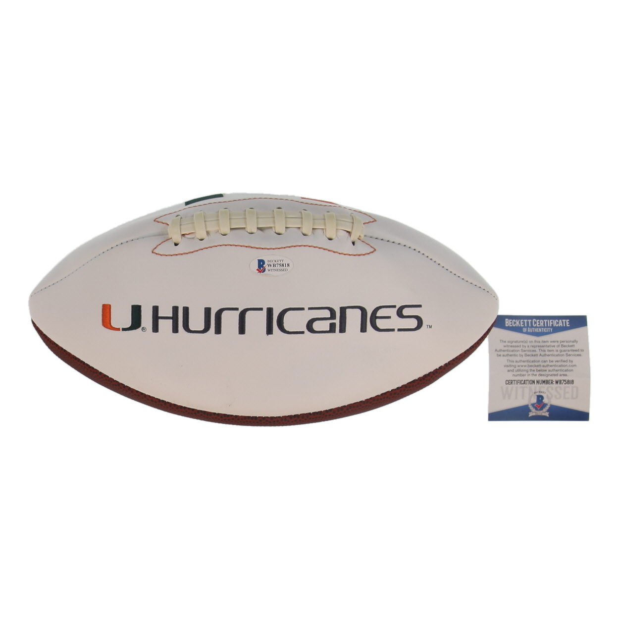 Ray Lewis Signed Miami Hurricanes Logo Football (Beckett) at PristineAuction.com Ray Lewis Signed Miami Hurricanes Logo Football (Beckett) at PristineAuction.com