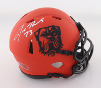 Joe Thomas Signed Browns Rave Alternate Speed Mini Helmet (Schwartz) at PristineAuction.com