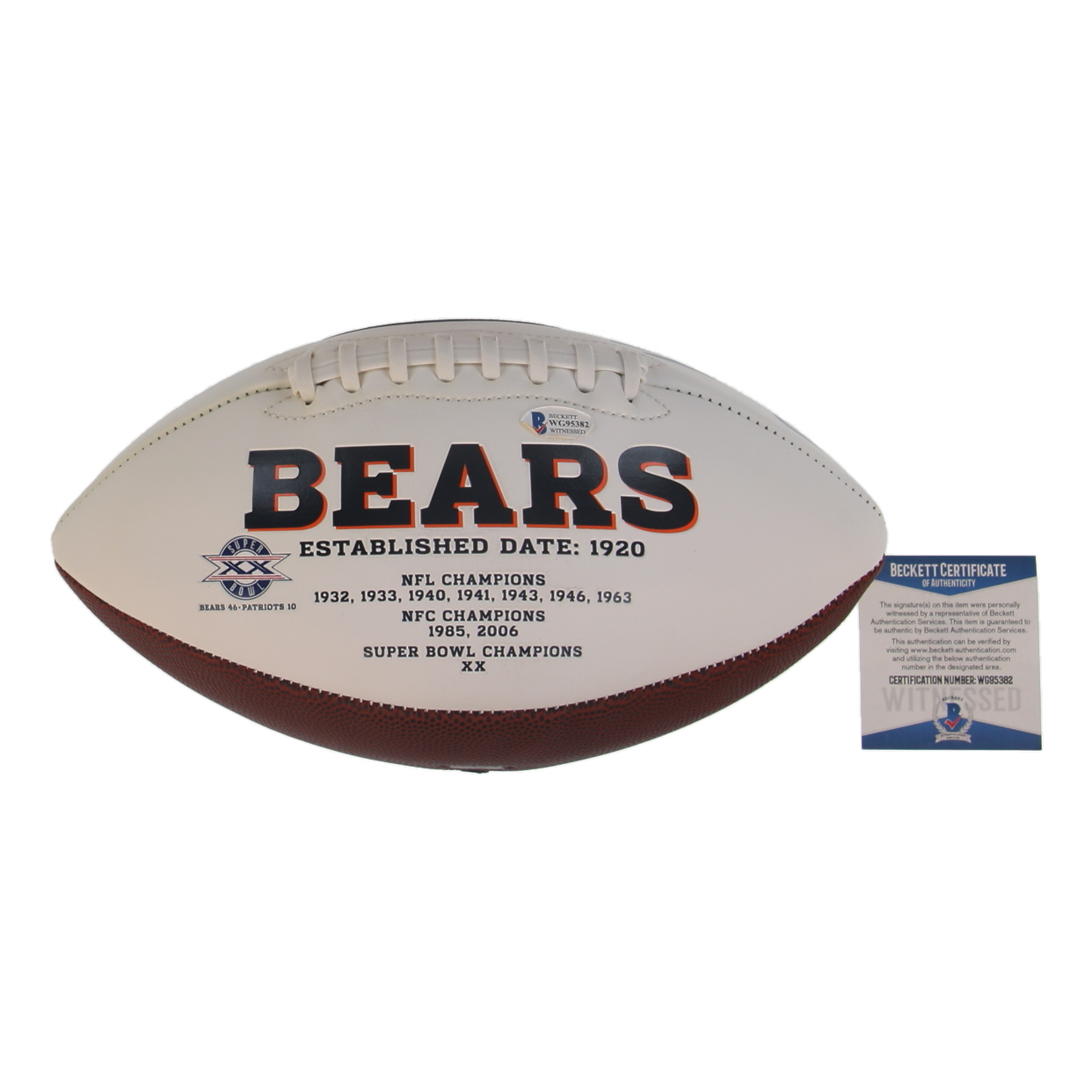 Roquan Smith Signed Bears Logo Football (Beckett) at PristineAuction.com Roquan Smith Signed Bears Logo Football (Beckett) at PristineAuction.com