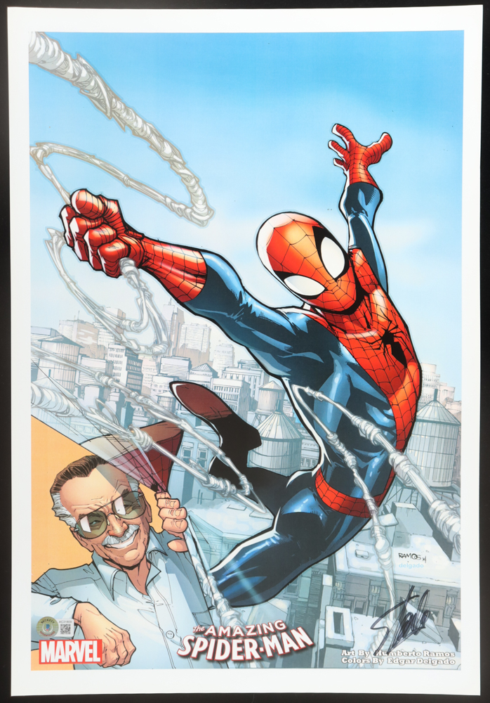 Stan Lee Signed "The Amazing Spider-Man" 13x19 Art Print (Beckett) at PristineAuction.com Stan Lee Signed "The Amazing Spider-Man" 13x19 Art Print (Beckett) at PristineAuction.com