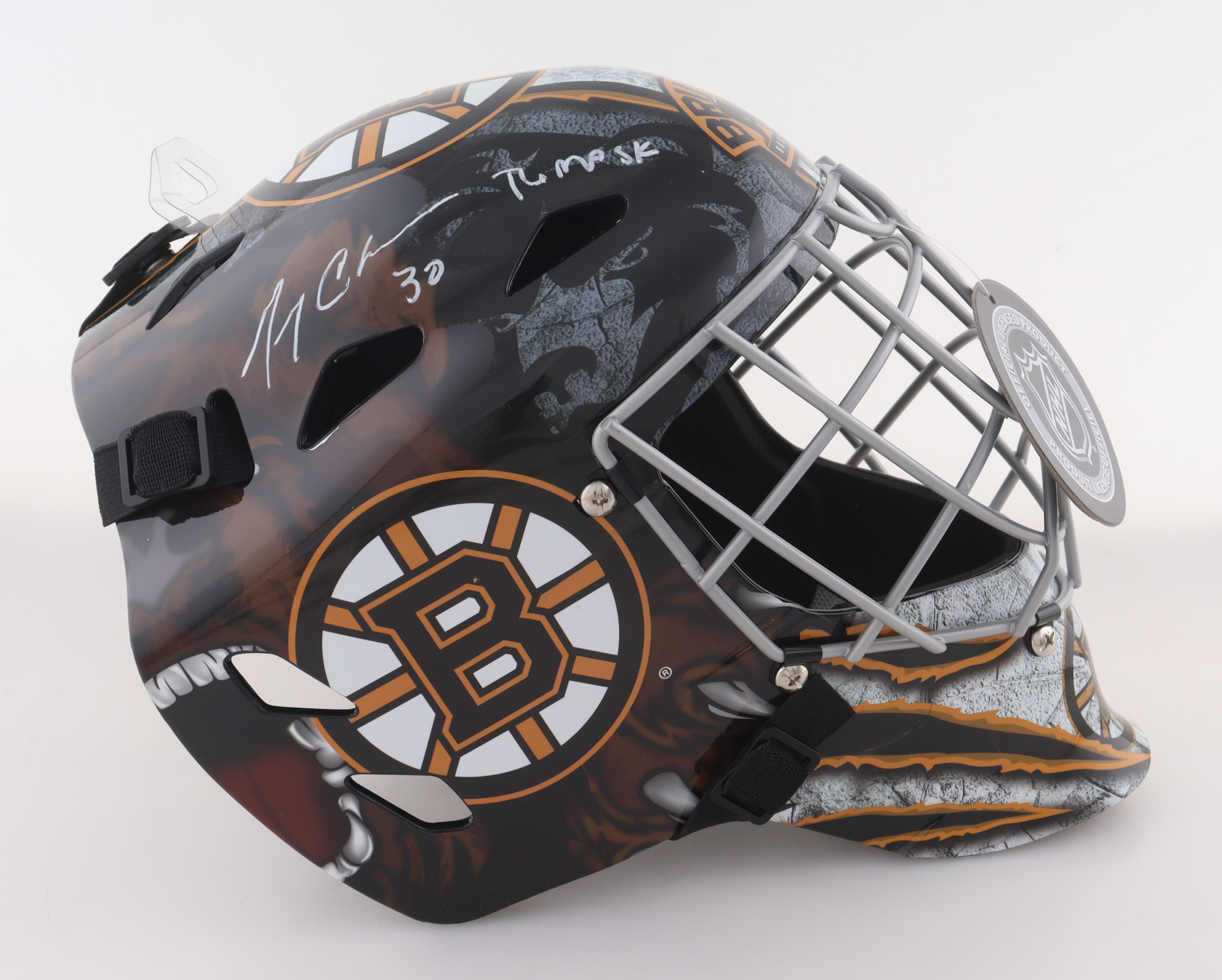 Gerry Cheevers Signed Bruins Full-Size Goalie Mask Inscribed "The Mask" (Schwartz) at PristineAuction.com Gerry Cheevers Signed Bruins Full-Size Goalie Mask Inscribed "The Mask" (Schwartz) at PristineAuction.com