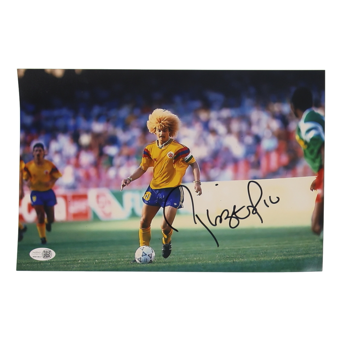 Carlos Valderrama Signed Team Colombia 8x12 Photo (JSA) at PristineAuction.com Carlos Valderrama Signed Team Colombia 8x12 Photo (JSA) at PristineAuction.com