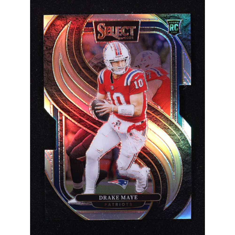 Drake Maye 2024 Select Prizm Silver Die-Cut #113 RC at PristineAuction.com