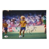 Carlos Valderrama Signed Team Colombia 8x12 Photo (JSA) at PristineAuction.com