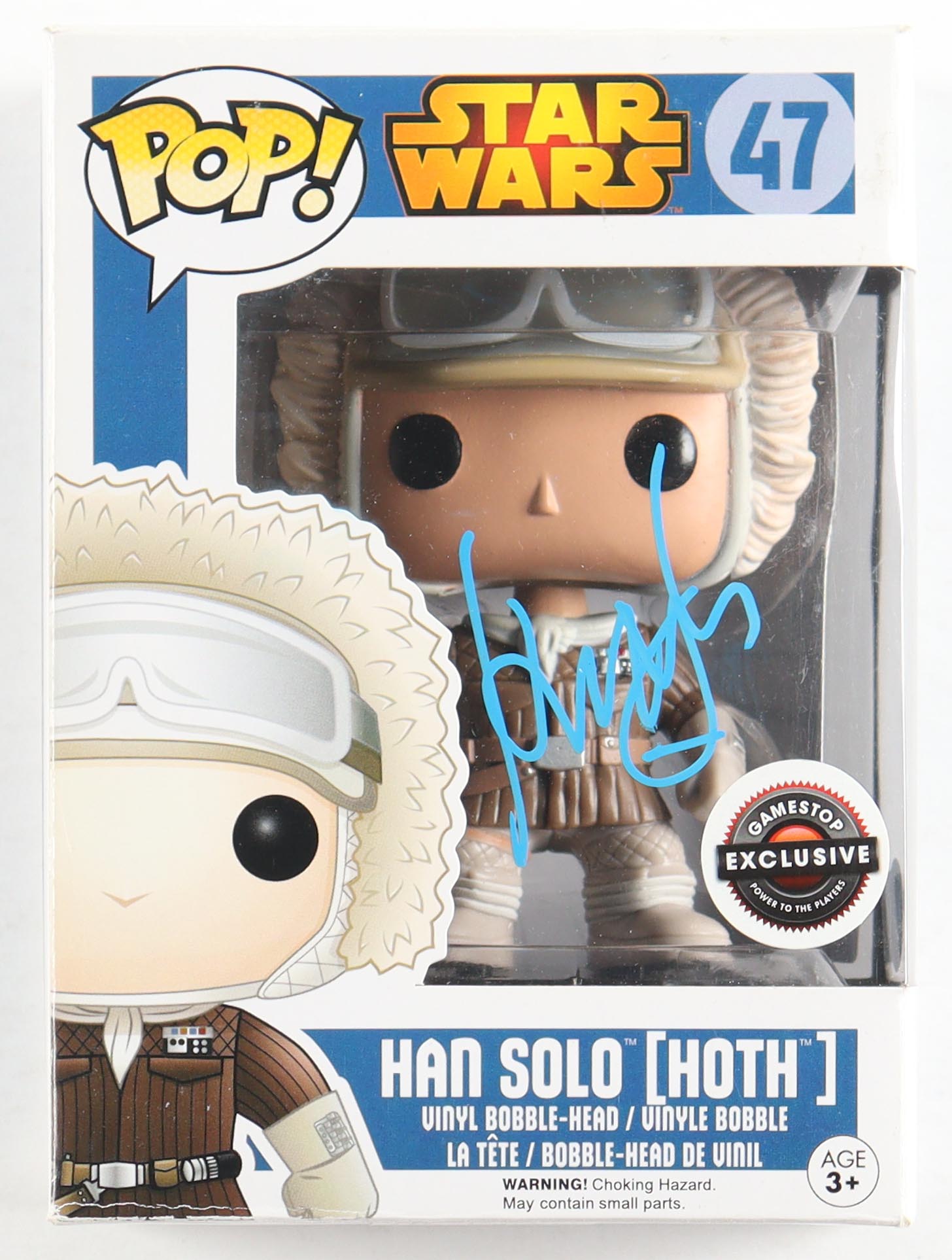 Harrison Ford Signed "Star Wars" #47 Han Solo (Hoth) Funko Pop! Bobble-Head (Beckett) at PristineAuction.com Harrison Ford Signed "Star Wars" #47 Han Solo (Hoth) Funko Pop! Bobble-Head (Beckett) at PristineAuction.com