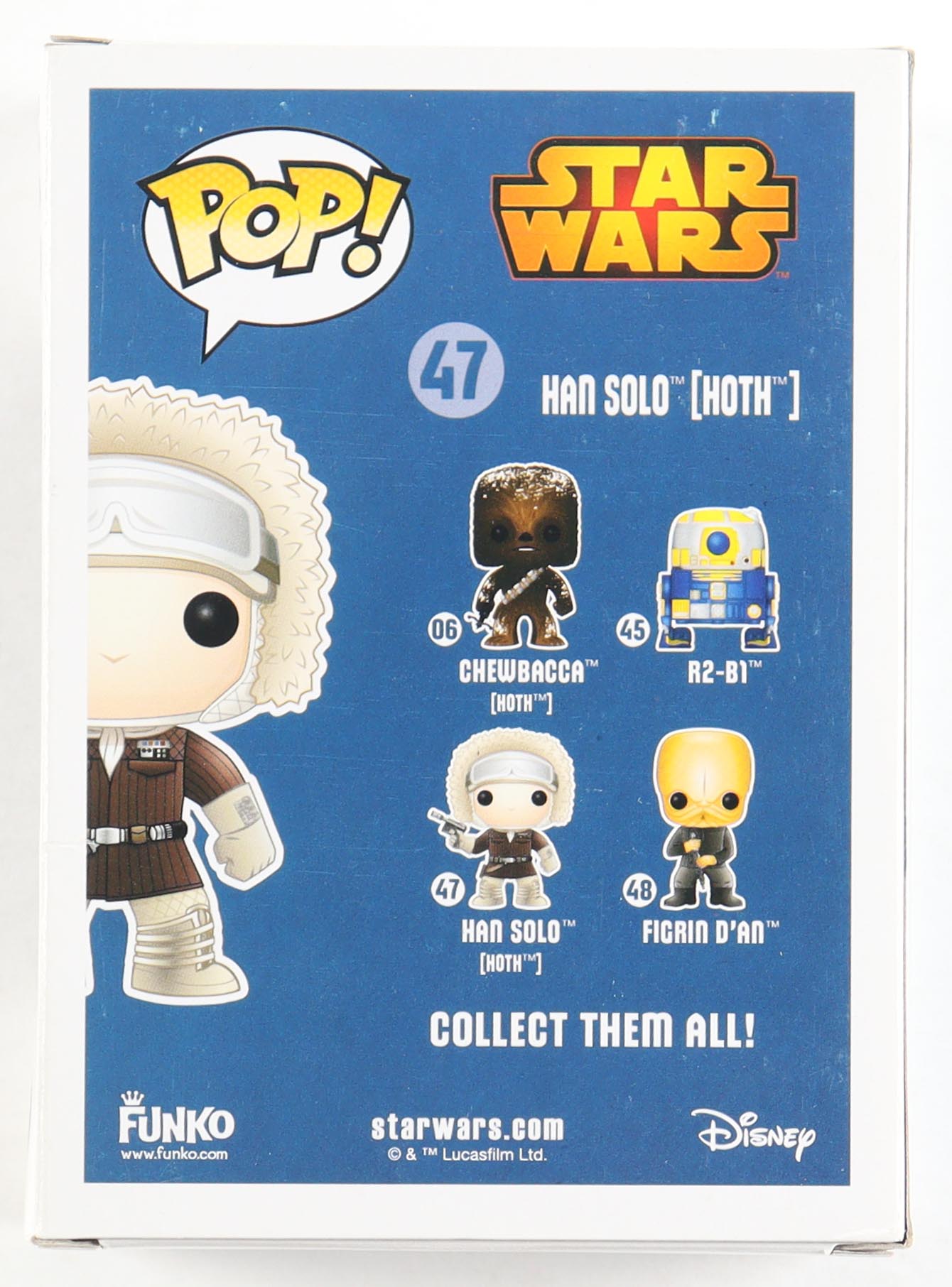 Harrison Ford Signed "Star Wars" #47 Han Solo (Hoth) Funko Pop! Bobble-Head (Beckett) at PristineAuction.com Harrison Ford Signed "Star Wars" #47 Han Solo (Hoth) Funko Pop! Bobble-Head (Beckett) at PristineAuction.com