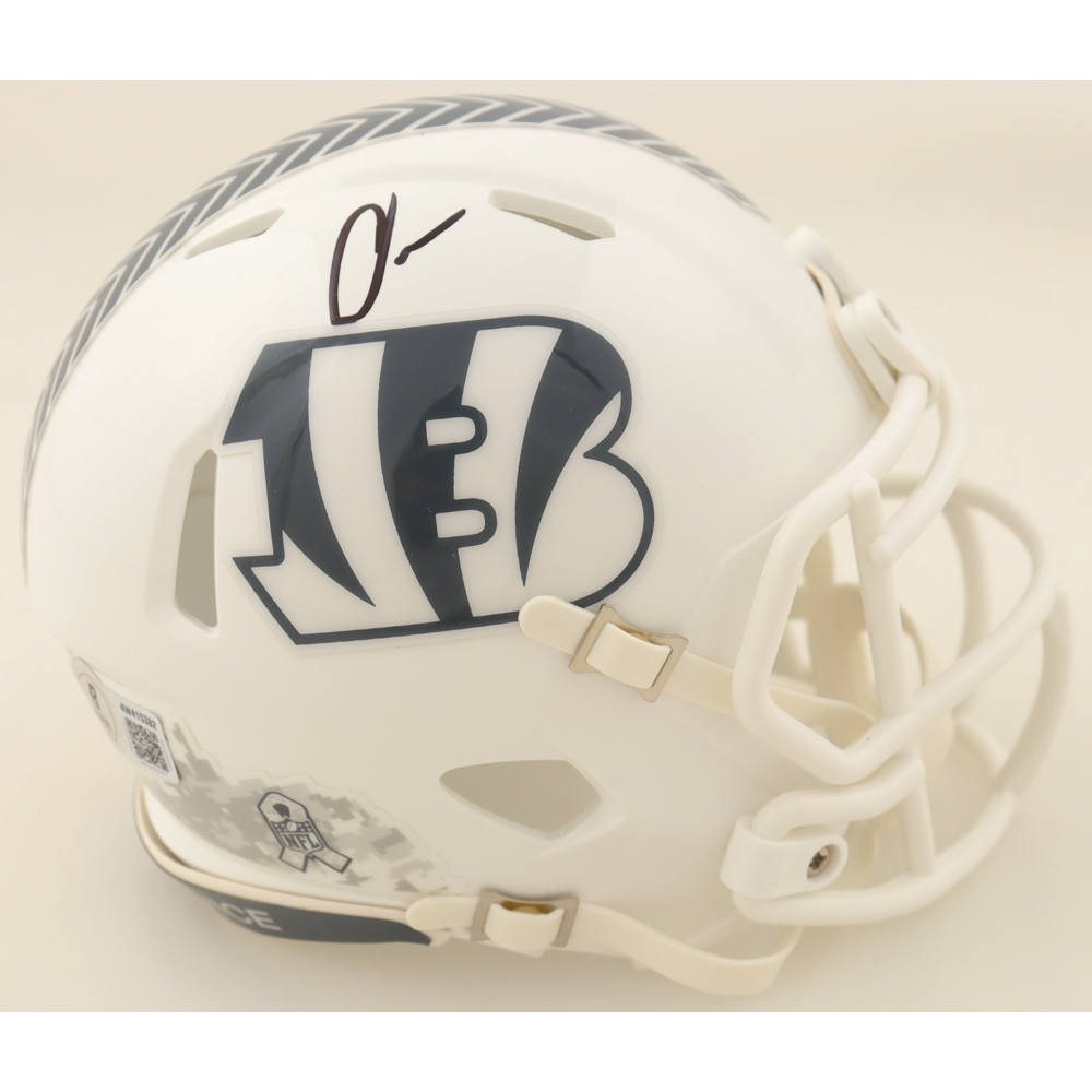 Chad 'Ochocinco' Johnson Signed Bengals Salute To Service Alternate Speed Mini Helmet (Beckett) at PristineAuction.com