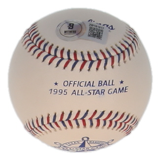 Manny Ramirez Signed 1995 All-Star Game Logo Baseball Inscribed "1st ASG" (Beckett) at PristineAuction.com Manny Ramirez Signed 1995 All-Star Game Logo Baseball Inscribed "1st ASG" (Beckett) at PristineAuction.com