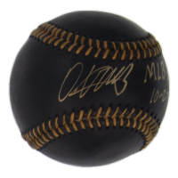 Oneil Cruz Signed Black Leather OML Baseball Inscribed "MLB Debut 10-2-21" (JSA & USA Marketing) at PristineAuction.com
