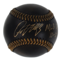 Oneil Cruz Signed Black Leather OML Baseball Inscribed "MLB Debut 10-2-21" (JSA & USA Marketing) at PristineAuction.com