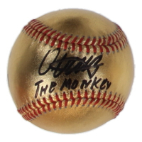 Oneil Cruz Signed Gold Leather OML Baseball Inscribed "The Monkey" (JSA & USA Marketing) at PristineAuction.com