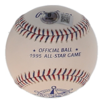 Manny Ramirez Signed 1995 All-Star Game Logo Baseball Inscribed "1st ASG" (Beckett) at PristineAuction.com Manny Ramirez Signed 1995 All-Star Game Logo Baseball Inscribed "1st ASG" (Beckett) at PristineAuction.com