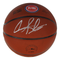 Dennis Rodman Signed Pistons Logo Basketball (Schwartz) at PristineAuction.com