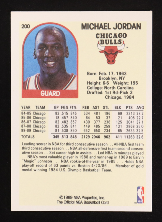 Michael Jordan 1989-90 Hoops #200 at PristineAuction.com Michael Jordan 1989-90 Hoops #200 at PristineAuction.com