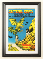 1970 "Grateful Dead" Chicago Concert Custom Framed Print with Grateful Dead Patch at PristineAuction.com