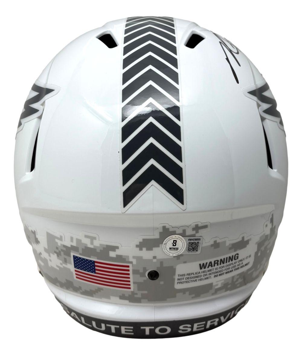 Michael Vick Signed Eagles Full-Size Salute to Service Alternate Speed Helmet (Beckett) at PristineAuction.com Michael Vick Signed Eagles Full-Size Salute to Service Alternate Speed Helmet (Beckett) at PristineAuction.com