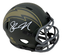 Shawn Merriman Signed Chargers Salute to Service Alternate Speed Mini Helmet (Beckett) at PristineAuction.com