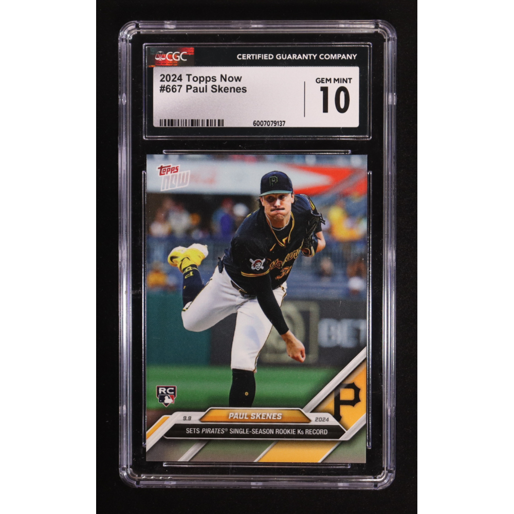 Paul Skenes 2024 Topps Now #667 RC (CGC 10) at PristineAuction.com