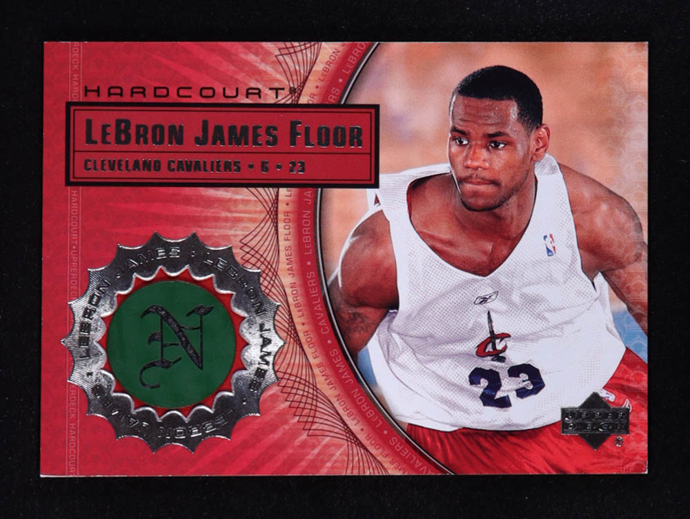 LeBron James 2003-04 Upper Deck Hardcourt LeBron James Floor #LB6 RC / White Cavs Practice JSY at PristineAuction.com LeBron James 2003-04 Upper Deck Hardcourt LeBron James Floor #LB6 RC / White Cavs Practice JSY at PristineAuction.com