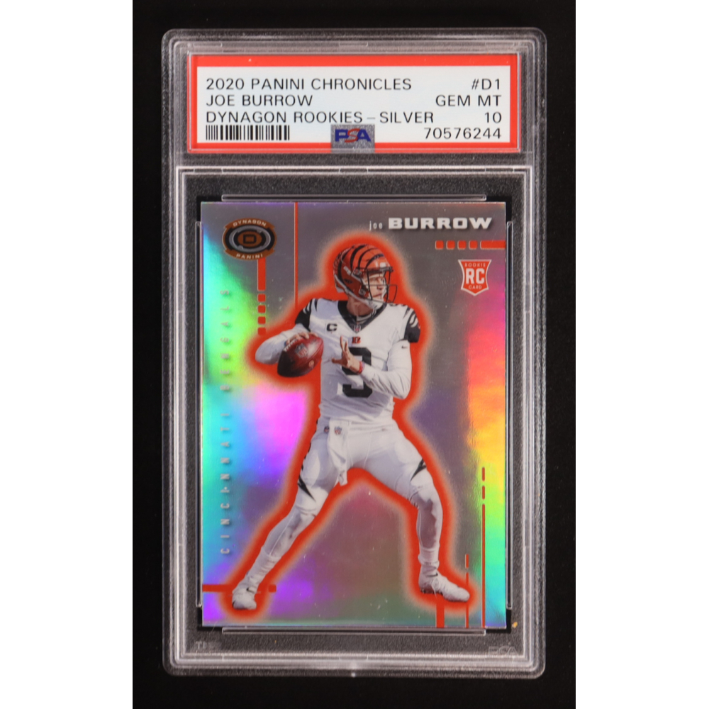 Joe Burrow 2020 Panini Chronicles Dynagon Rookies Silver #D-1 RC (PSA 10) at PristineAuction.com
