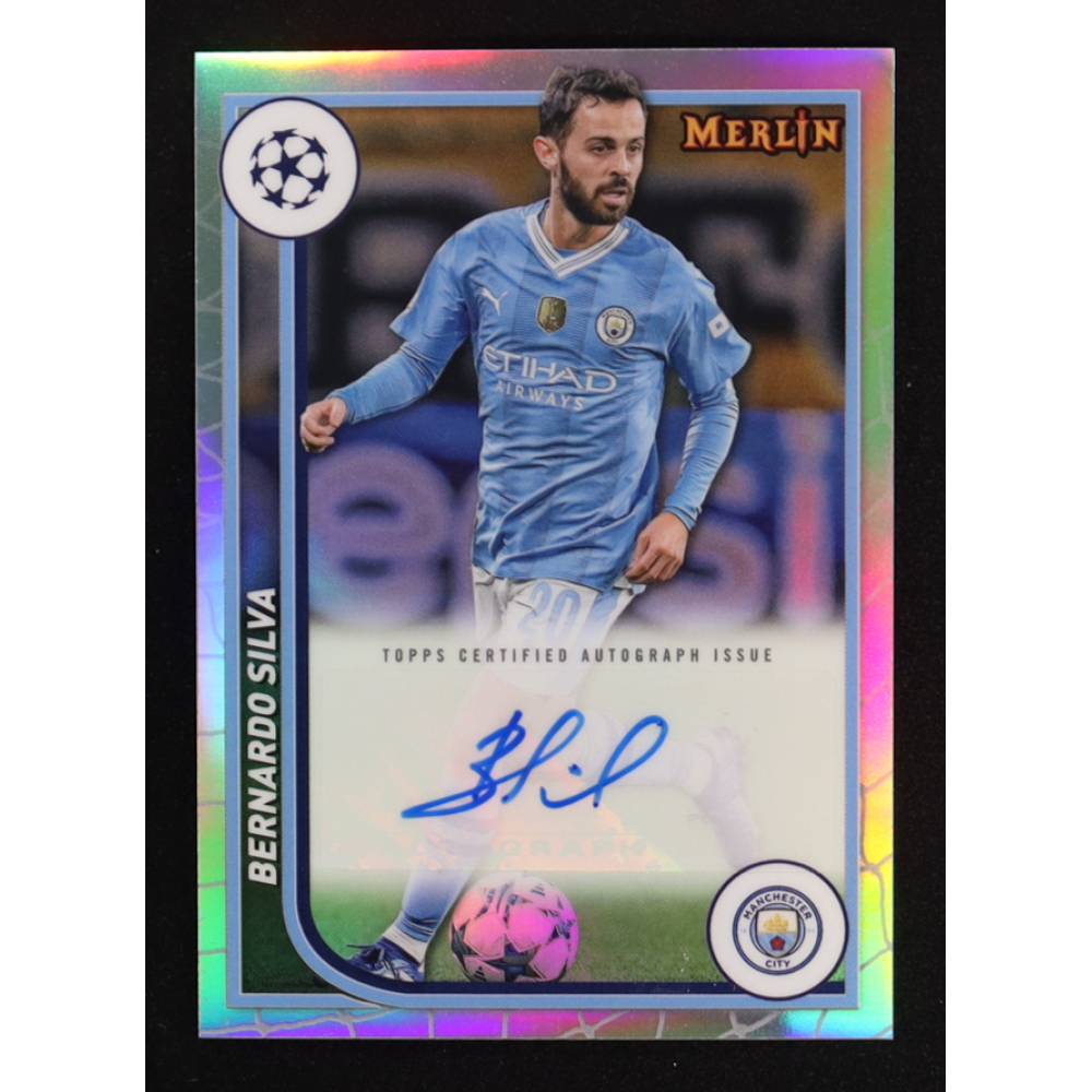 Bernardo Silva 2023-24 Merlin UEFA Club Competitions Autographs #AUBE at PristineAuction.com