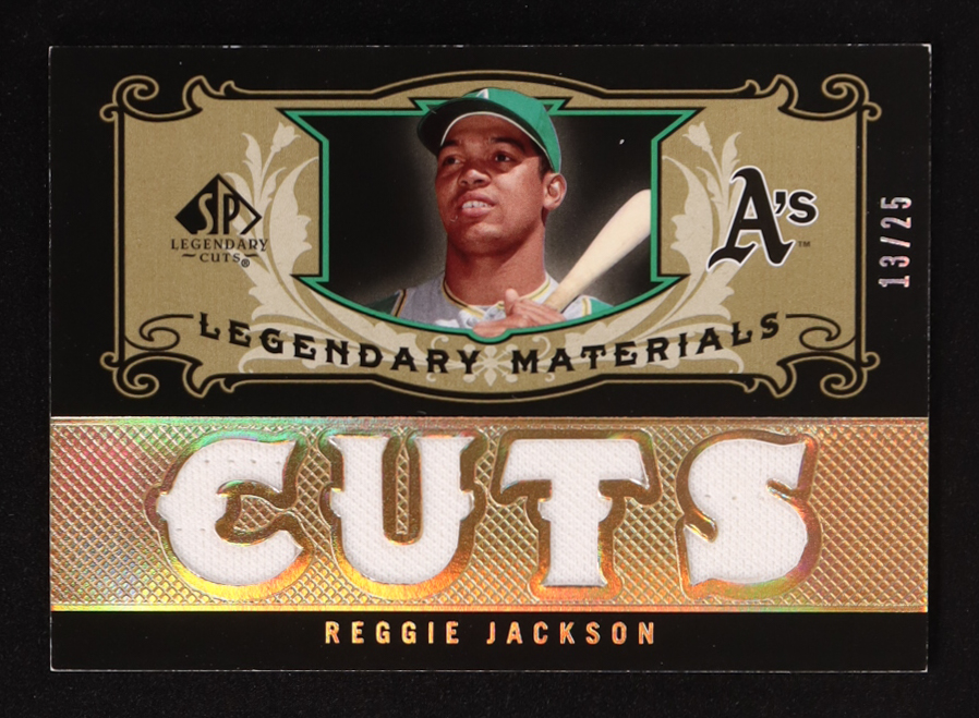 Reggie Jackson 2007 SP Legendary Cuts Legendary Materials Quad #RJ2 #13/25 at PristineAuction.com Reggie Jackson 2007 SP Legendary Cuts Legendary Materials Quad #RJ2 #13/25 at PristineAuction.com