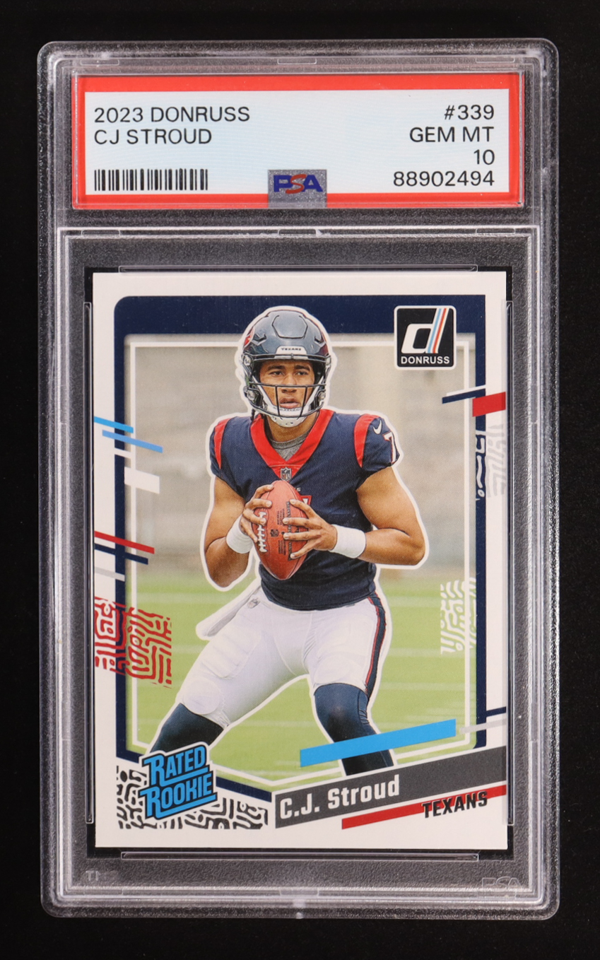 CJ Stroud 2023 Panini Donruss RR #339 RC (PSA 10) at PristineAuction.com CJ Stroud 2023 Panini Donruss RR #339 RC (PSA 10) at PristineAuction.com