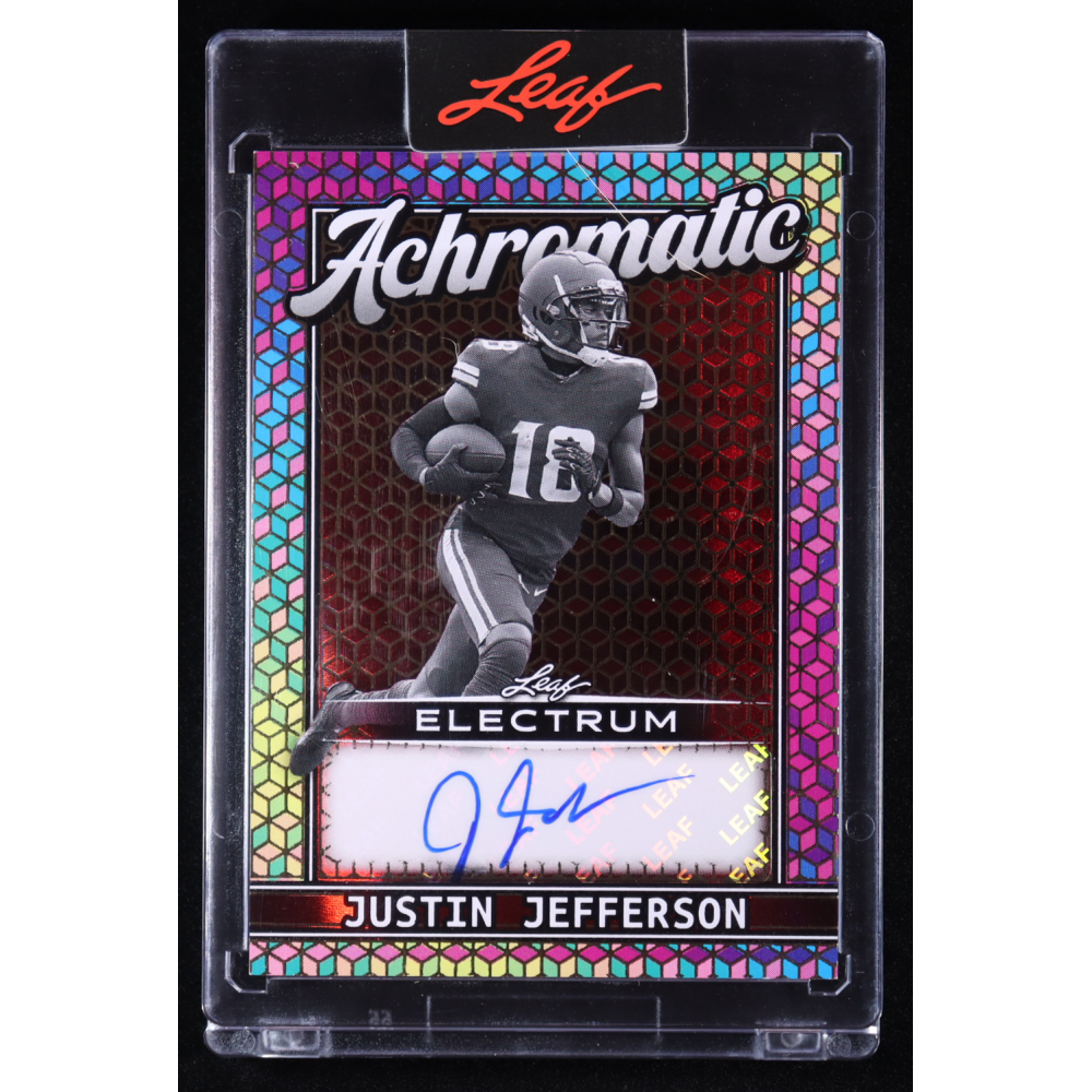 Justin Jefferson 2025 Leaf Electrum Achromatic #AJJ1 #2/2 at PristineAuction.com
