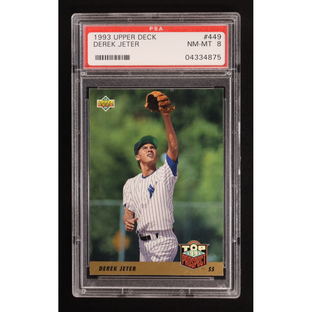 Derek Jeter 1993 Upper Deck #449 RC (PSA 8) at PristineAuction.com