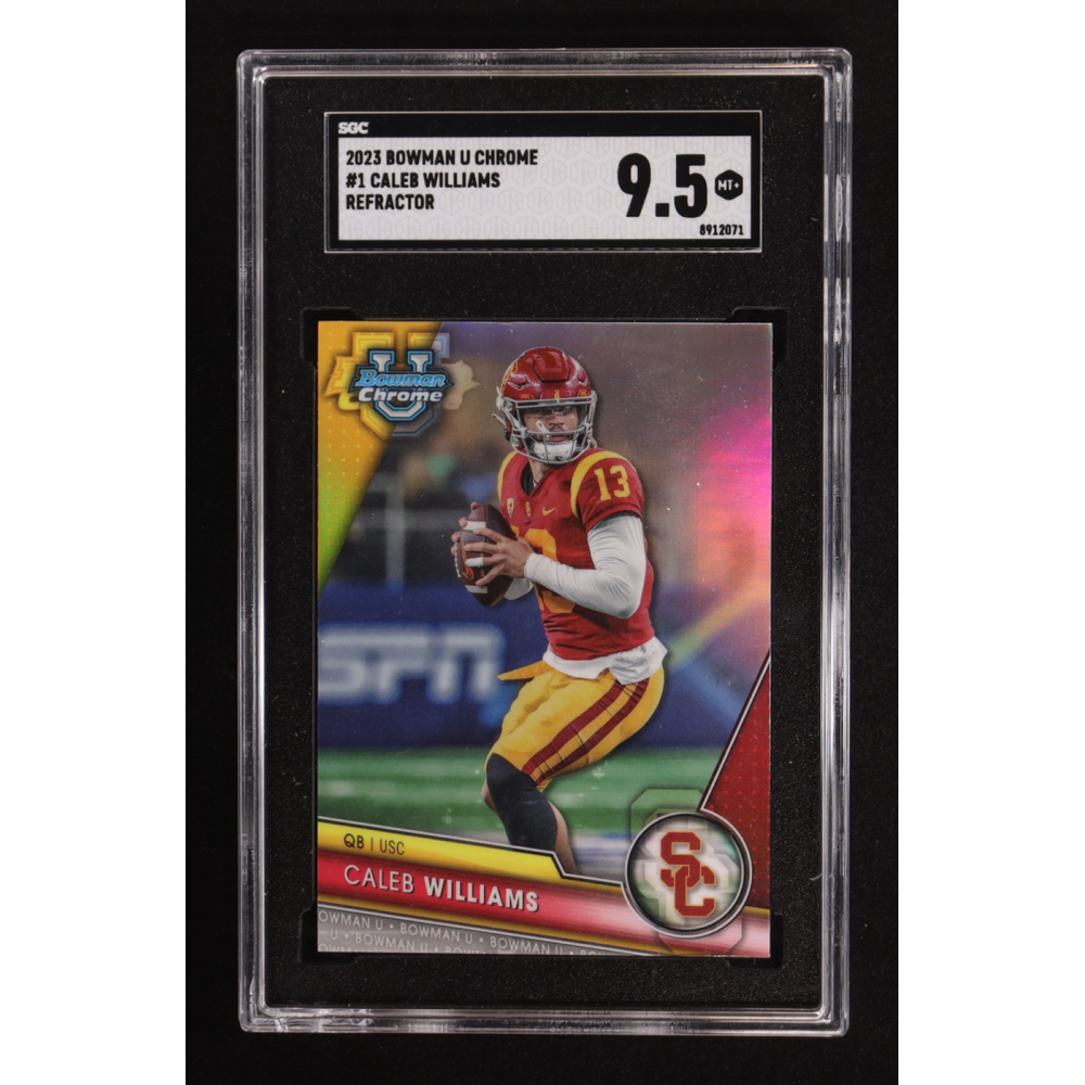 Caleb Williams 2023 Bowman U Chrome Refractor #1 RC (SGC 9.5) at PristineAuction.com