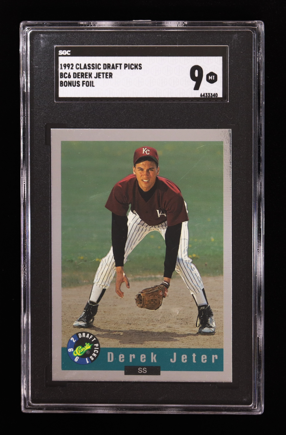 Derek Jeter 1992 Classic Draft Picks Bonus Foil #BC6 RC (SGC 9) at PristineAuction.com Derek Jeter 1992 Classic Draft Picks Bonus Foil #BC6 RC (SGC 9) at PristineAuction.com