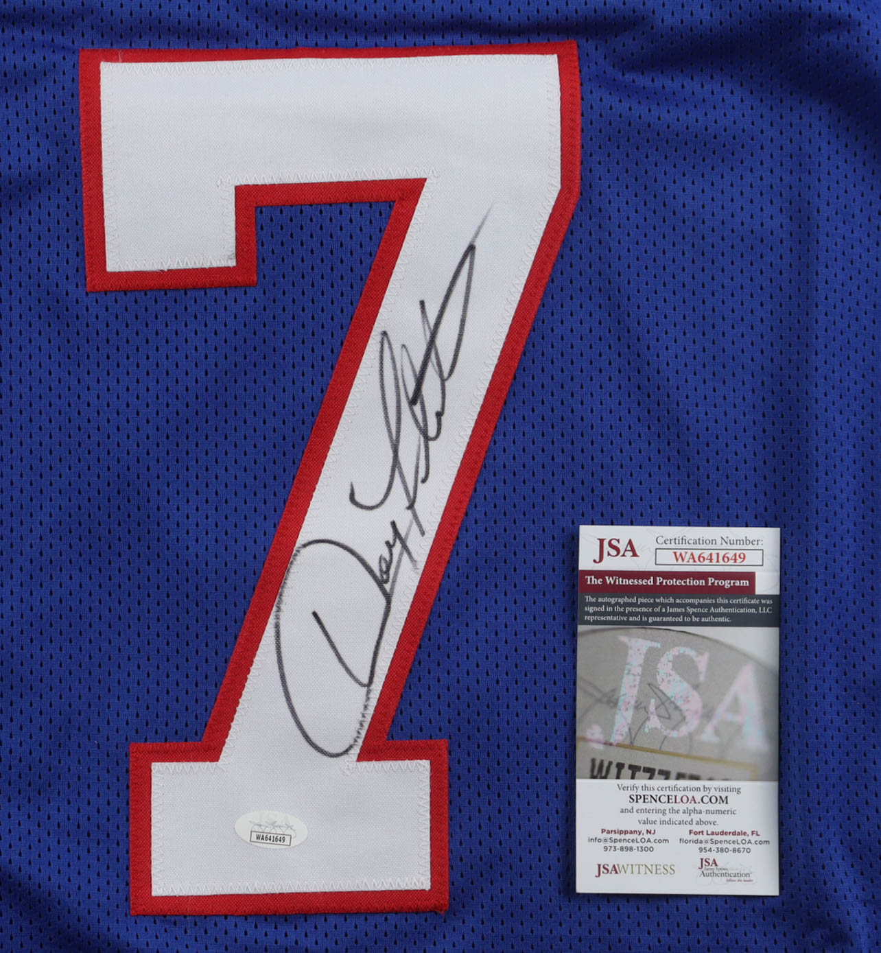 Doug Flutie Signed Jersey (JSA) at PristineAuction.com Doug Flutie Signed Jersey (JSA) at PristineAuction.com