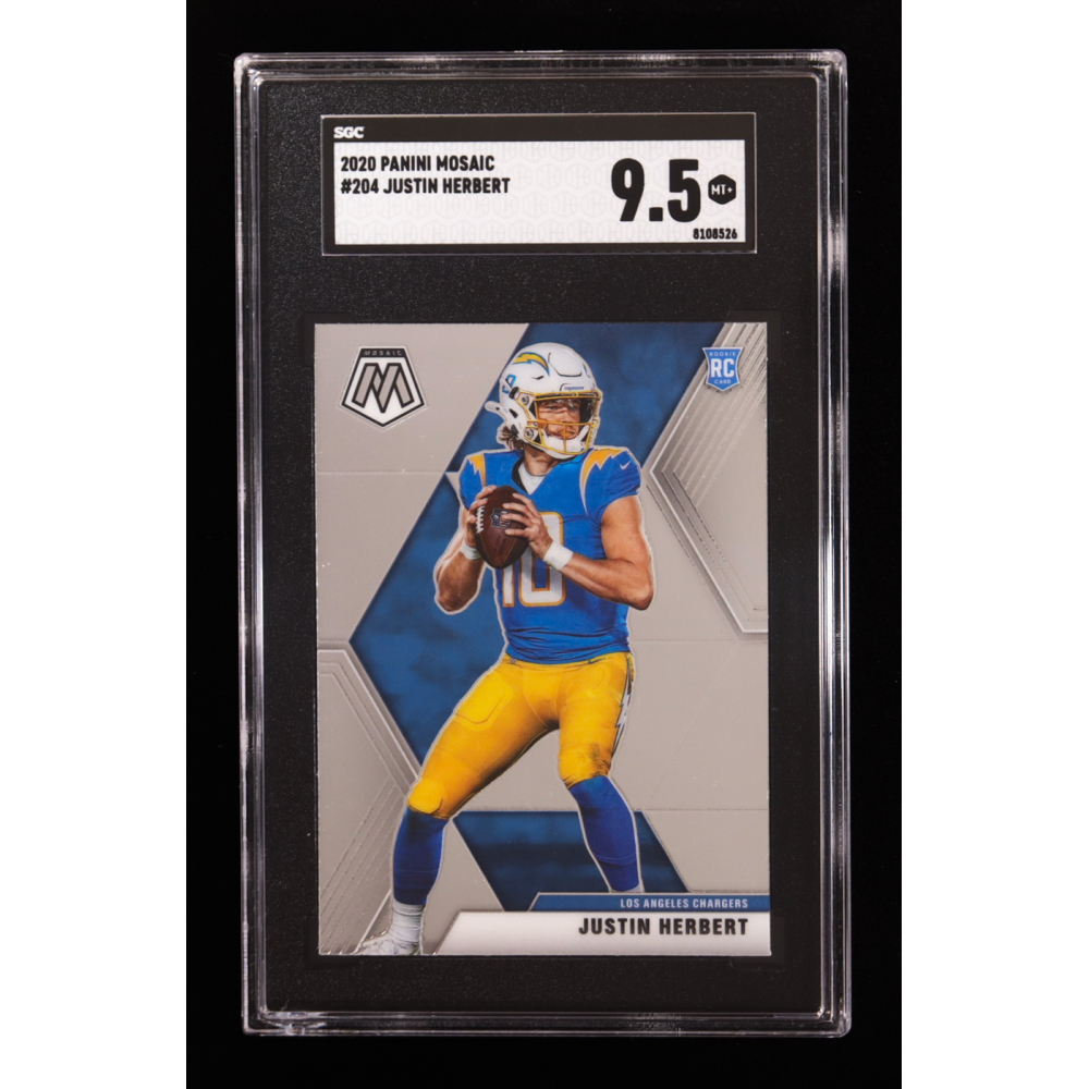 Justin Herbert 2020 Panini Mosaic #204 RC (SGC 9.5) at PristineAuction.com