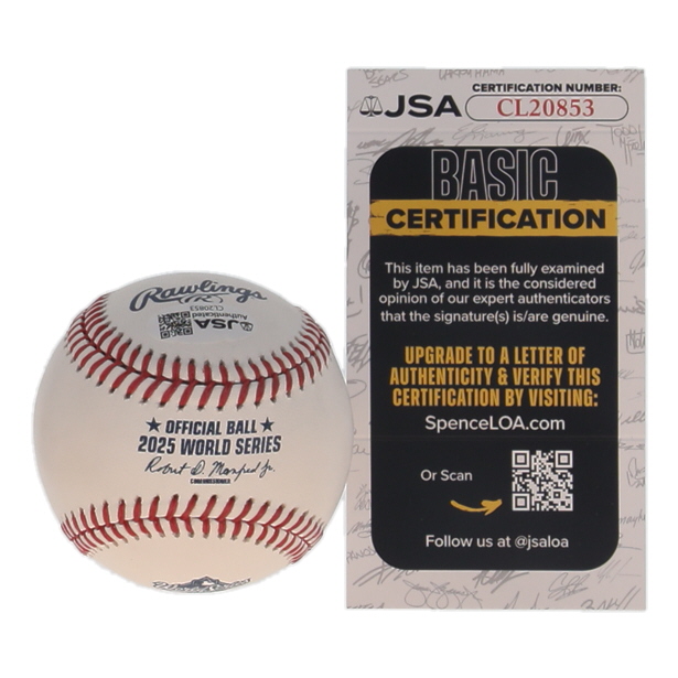 Hyeseong Kim Signed 2025 World Series Logo Baseball (JSA) at PristineAuction.com Hyeseong Kim Signed 2025 World Series Logo Baseball (JSA) at PristineAuction.com