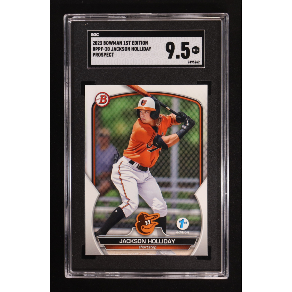 Jackson Holliday 2023 Bowman 1st Edition Prospect #BPPF-20 RC (SGC 9.5) at PristineAuction.com