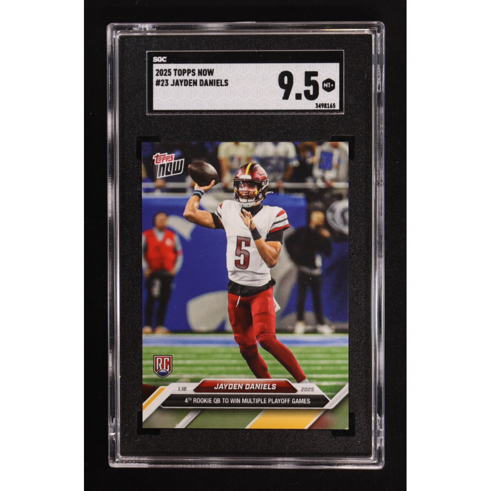 Jayden Daniels 2025 Topps Now #23 RC (SGC 9.5) at PristineAuction.com