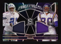 Cris Carter / Deion Sanders 2024 Panini Spectra Rivals Materials #12 #35/99 at PristineAuction.com