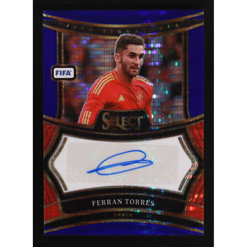 Ferran Torres 2024-25 Select FIFA Signatures FIFA Blue Pulsar Autographs #1 at PristineAuction.com