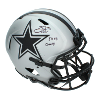 Emmitt Smith Signed Cowboys Full-Size Authentic On-Field Rave Alternate Speed Helmet Inscribed "3x SB Champ" (Beckett) at PristineAuction.com