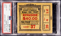 1927 Gene Tunney vs. Jack Dempsey "The Long Count Fight" Boxing Ticket Stub (PSA) at PristineAuction.com