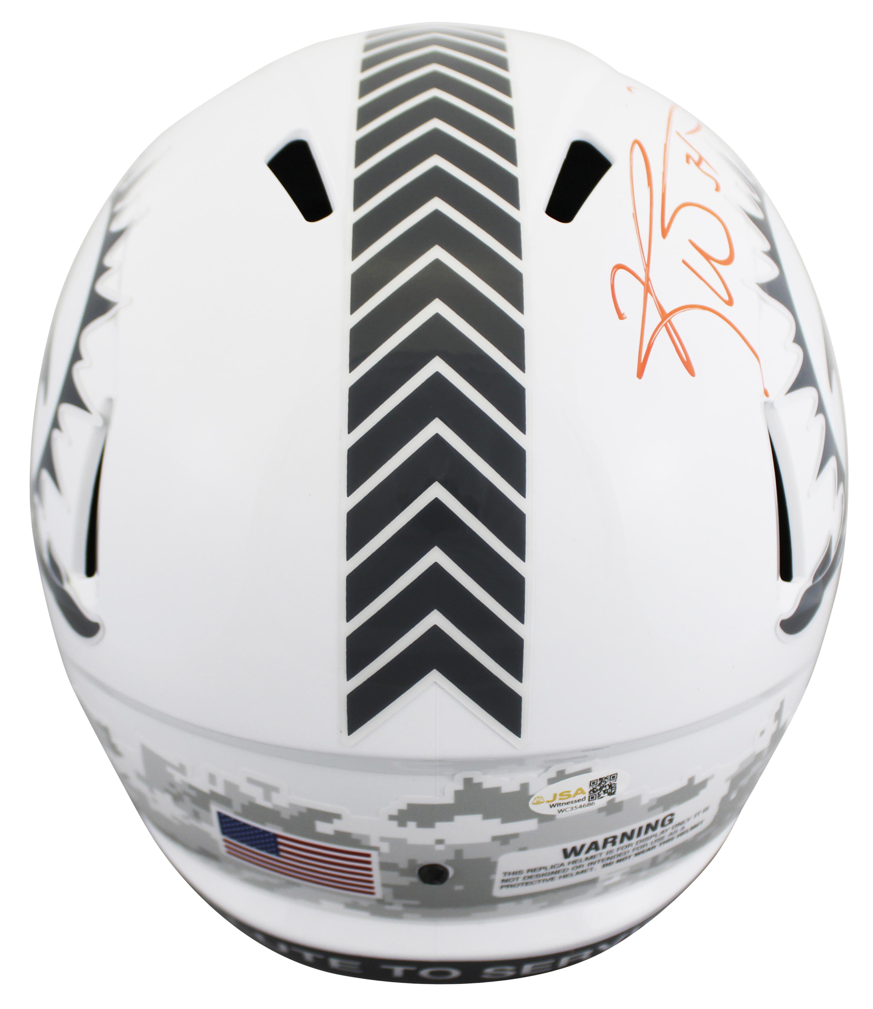 Ricky Williams Signed Dolphins Full-Size Salute To Service Alternate Speed Helmet Inscribed "Smoke Weed Everyday!" (JSA) at PristineAuction.com Ricky Williams Signed Dolphins Full-Size Salute To Service Alternate Speed Helmet Inscribed "Smoke Weed Everyday!" (JSA) at PristineAuction.com