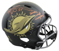 Ricky Williams Signed Dolphins Full-Size Salute To Service Alternate Speed Helmet Inscribed "Smoke Weed Everyday!" (JSA) at PristineAuction.com
