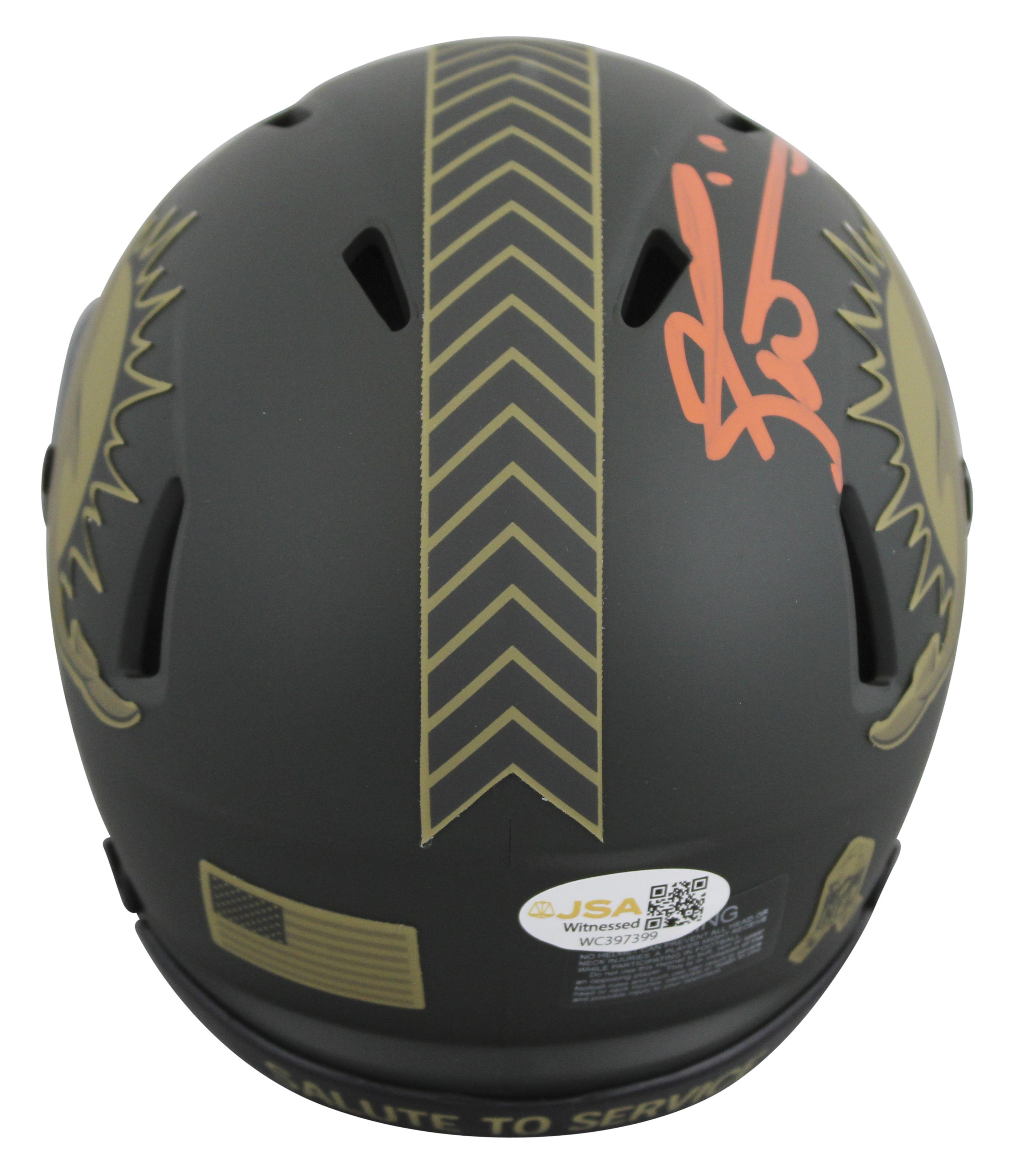 Ricky Williams Signed Dolphins Salute To Service Alternate Speed Mini Helmet (JSA) at PristineAuction.com Ricky Williams Signed Dolphins Salute To Service Alternate Speed Mini Helmet (JSA) at PristineAuction.com