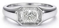 Men's 1.17 Carats Lab Grown Diamond Ring G, VS2 | $3,000 Estimated Retail Value (UGL & IGI Certs) | Radiant Cut| Brand New at PristineAuction.com