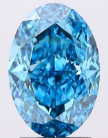 2.53 Carats Lab Grown FANCY VIVID BLUE Diamond Loose VS1 | $5,200 Estimated Retail Value (UGL & IGI Certs) | Oval Brilliant Cut at PristineAuction.com