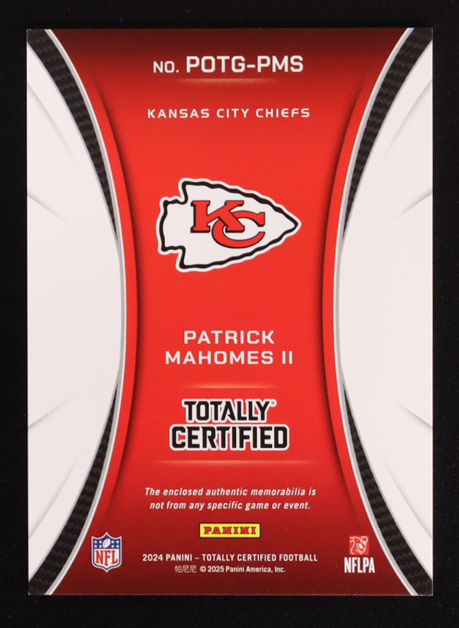 Patrick Mahomes II 2024 Totally Certified Piece of the Game #21 at PristineAuction.com Patrick Mahomes II 2024 Totally Certified Piece of the Game #21 at PristineAuction.com