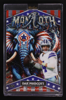 Dak Prescott 2025 Wild Card Alumination Dino-Might National Exclusive Mammoth Red White and Blue Lazer #DMMMA02-DP #1/1 at PristineAuction.com