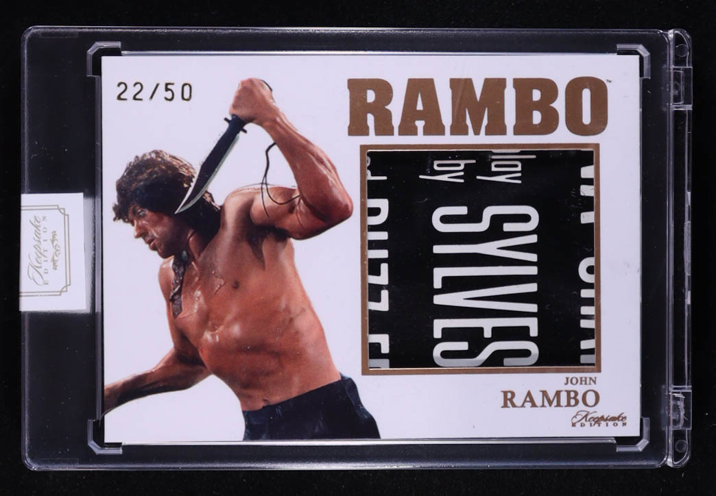 John Rambo 2024 Keepsake Edition Jumbo Relic Rambo #109 #22/50 at PristineAuction.com John Rambo 2024 Keepsake Edition Jumbo Relic Rambo #109 #22/50 at PristineAuction.com