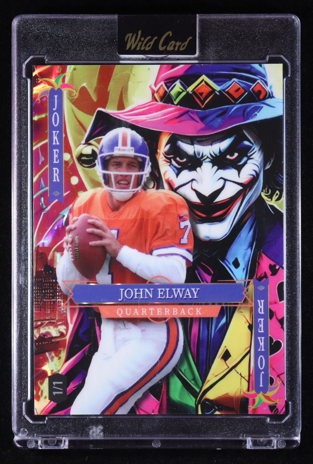 John Elway 2025 Wild Card Jokers Wild Lava Rainbow #JENI06 #1/1 at PristineAuction.com John Elway 2025 Wild Card Jokers Wild Lava Rainbow #JENI06 #1/1 at PristineAuction.com